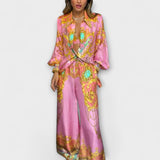 Sage - Set opuštene majice s morskom sirenom i elastičnih hlača s visokim strukom