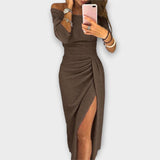 Aurora - Elegantna Haljina s Otvorenim Ramena