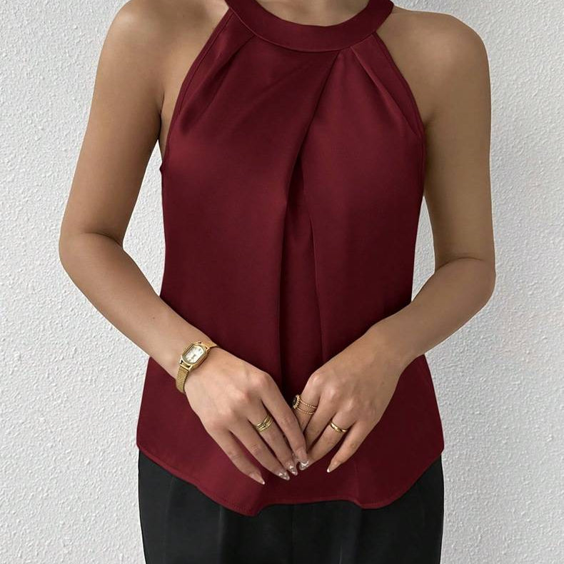 Skye - Elegantna saten bluzica s off-shoulder dizajnom