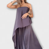 Ruby - Elegantni bezrukavni bandeau-top i suknja