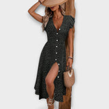 Elegantna midi haljina s točkicama