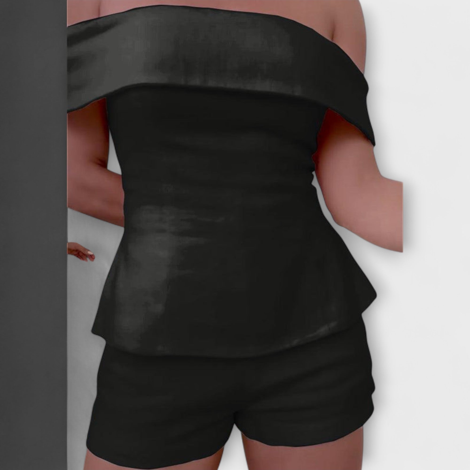 Olivia - Bijeli pamuk-lineni dvodijelni set