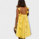 Jordan - Elegantna mini haljina s cvjetnim uzorkom i naramenicama