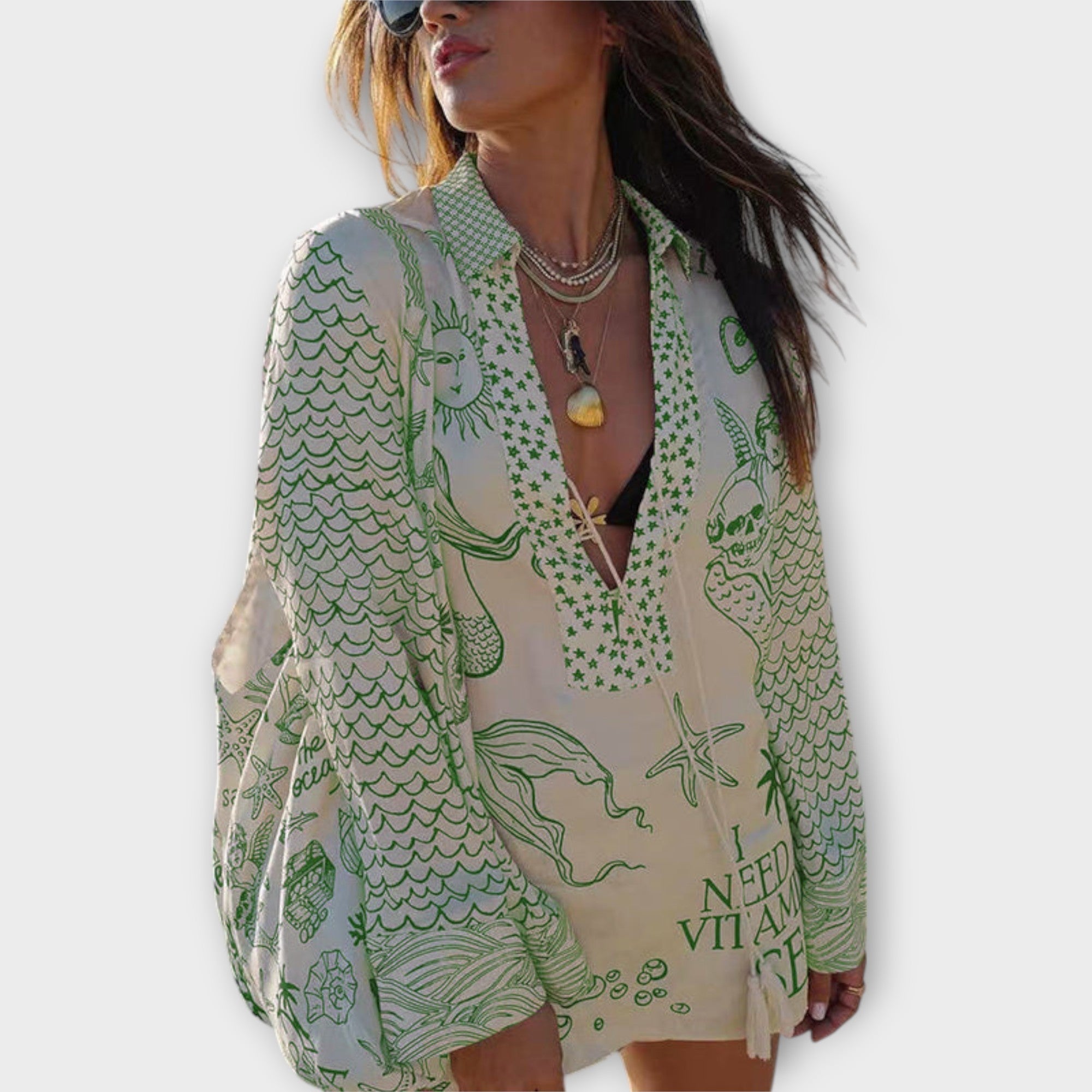 Liv - Satinasti set s resicama i kratkim hlačama