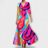 Alma - Elegantna Mouw Dizajn Haljina za Dame