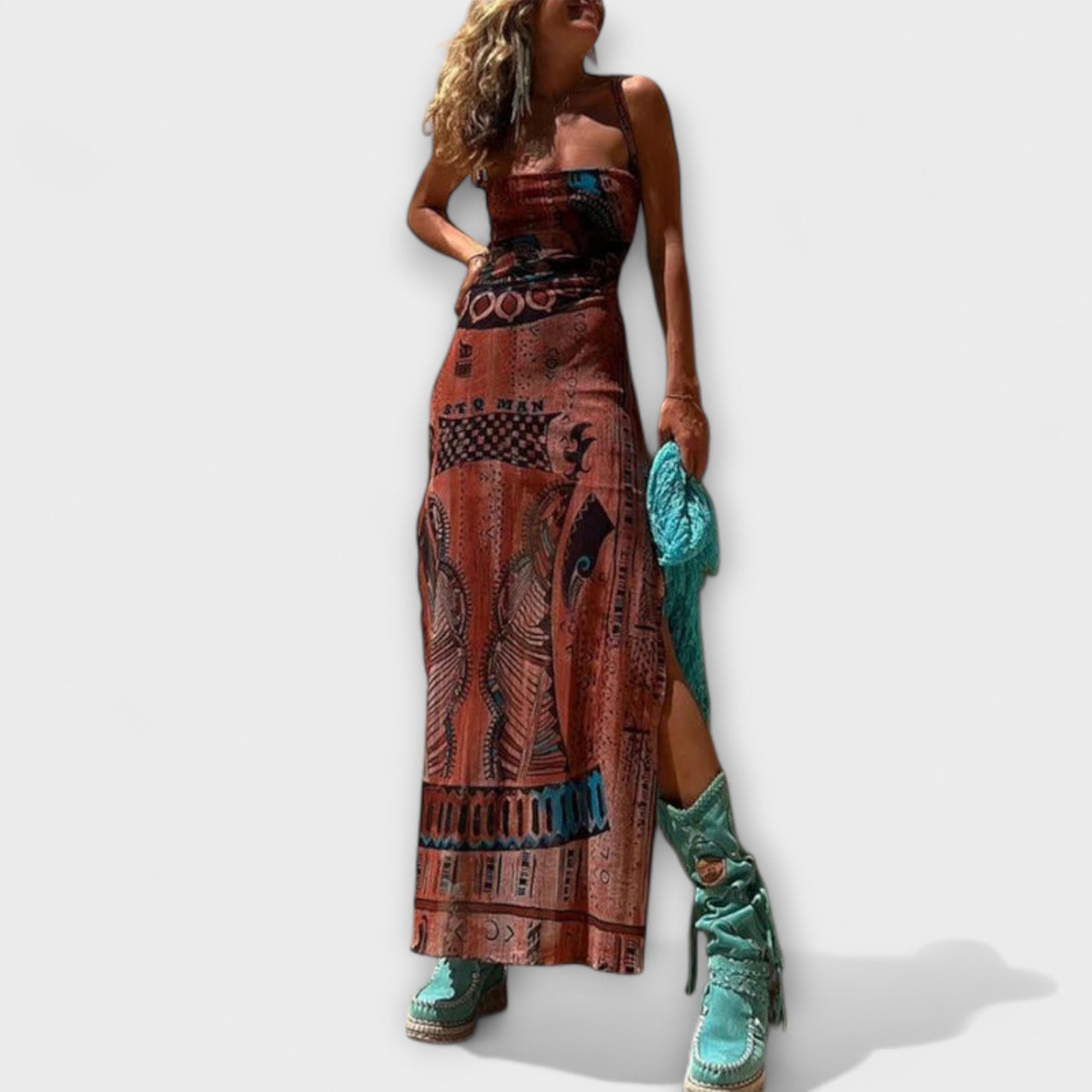 Naknada - Jedinstvena midi haljina s cowl-izrezom