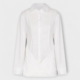 Indie - Bijela košulja haljina s dugim rukavima