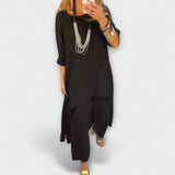 Tabea - Laneni odijelo s okruglim izrezom