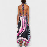 Everly - Set od topa s halter izrezom i asimetrične midi suknje