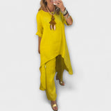 Tabea - Laneni odijelo s okruglim izrezom