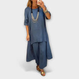 Tabea - Laneni odijelo s okruglim izrezom