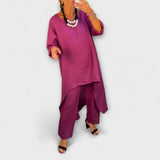 Tabea - Laneni odijelo s okruglim izrezom