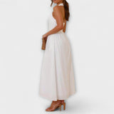 Aurora - Srednja crna haljina s detaljem u struku