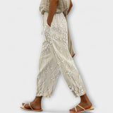 Zoey - Hlače s uzorkom vinove loze