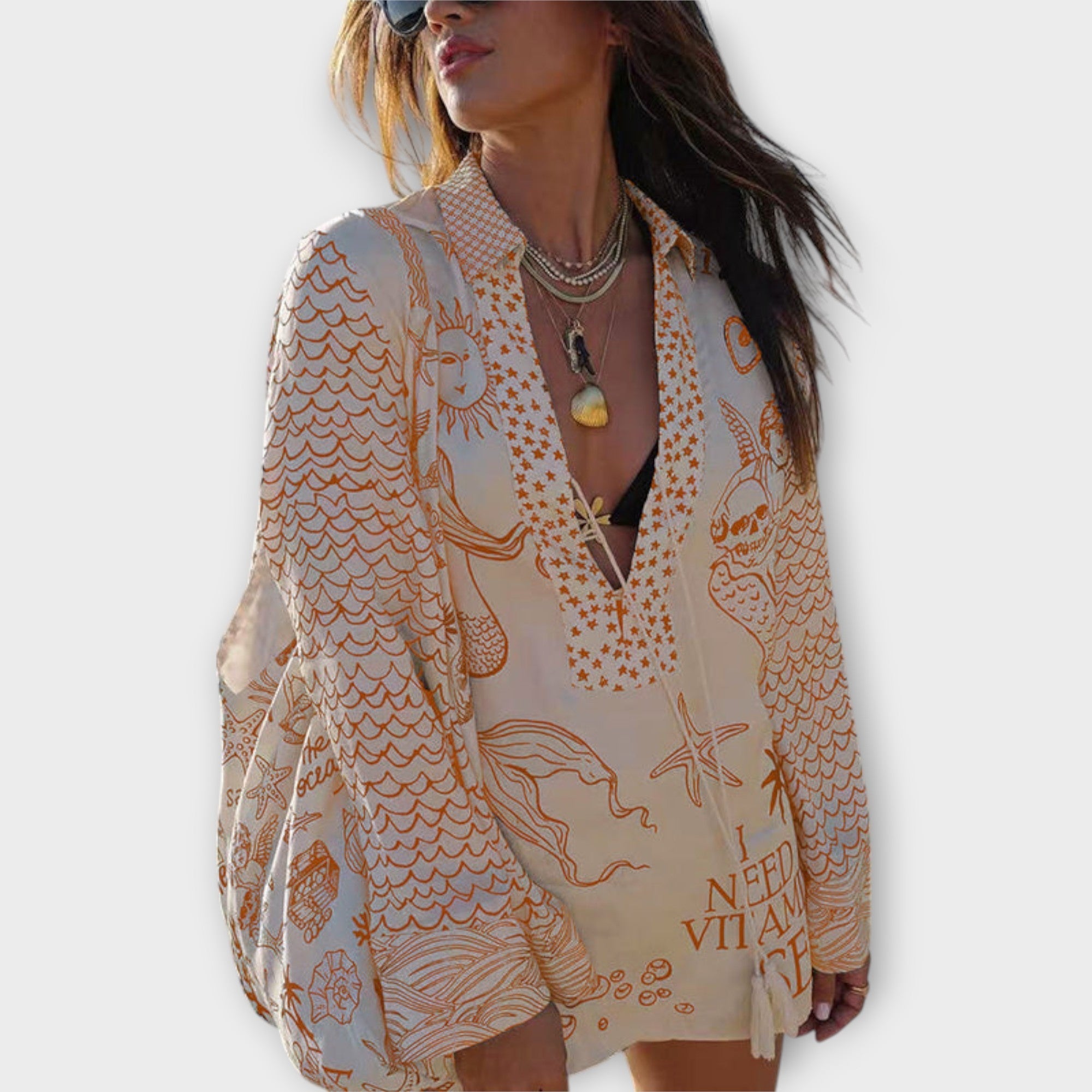 Liv - Satinasti set s resicama i kratkim hlačama