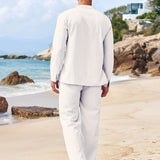 Bijeli set od tkanine za muškarce