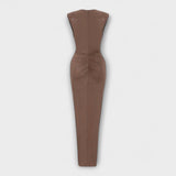 The product title remains unchanged: "Thea - Maxikleid mit tiefem V-Ausschnitt".