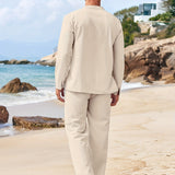 Bijeli set od tkanine za muškarce