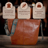 Greta - Vintage kožna torba s remenom