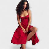 Zipporas - Taillirano Bustier haljina s modernim cvjetnim uzorkom