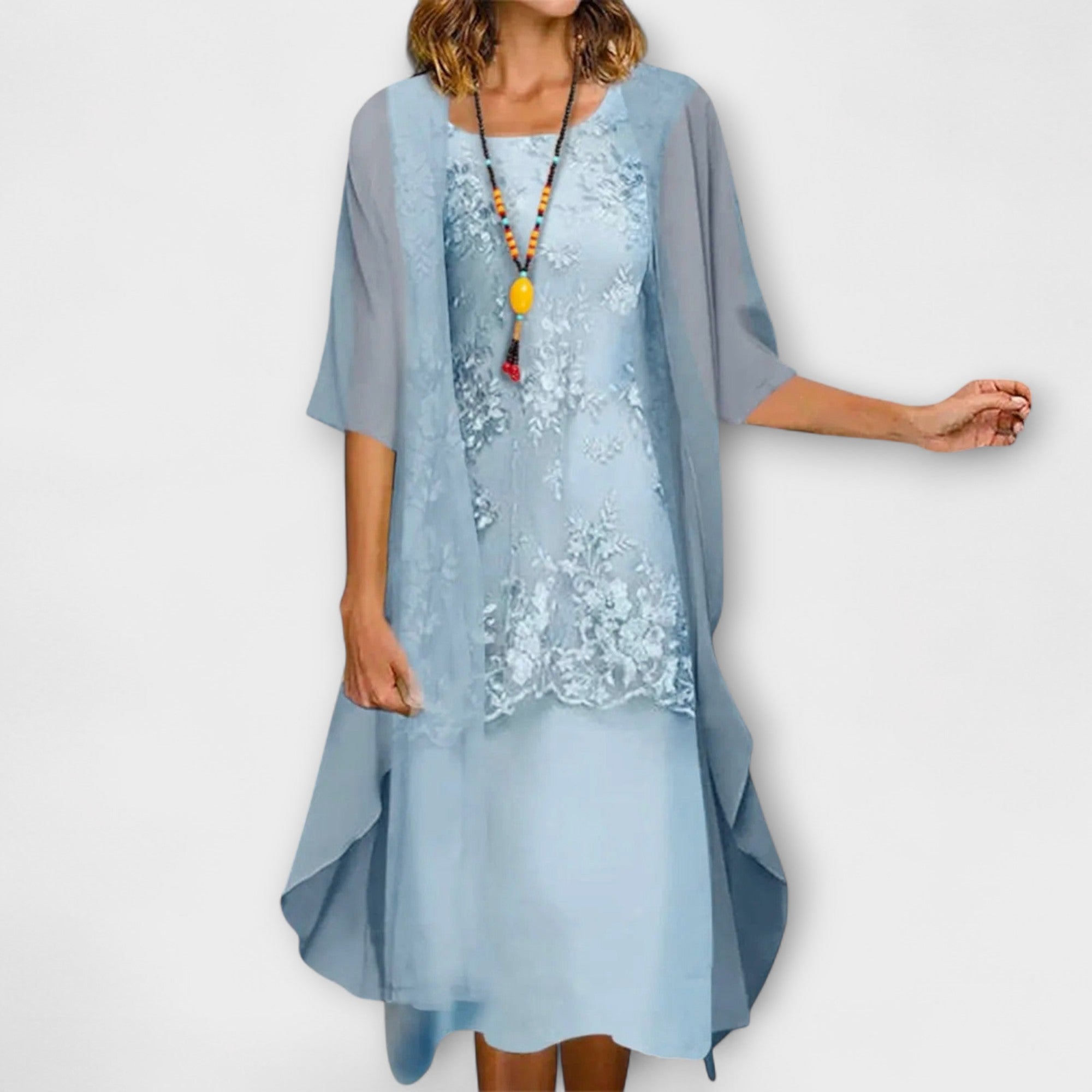 Aurora - Elegantna dvodijelna chiffon haljina