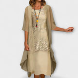 Aurora - Elegantna dvodijelna chiffon haljina