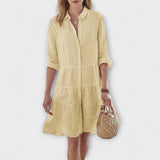 Aurora - Prozračna Prugasta Haljina