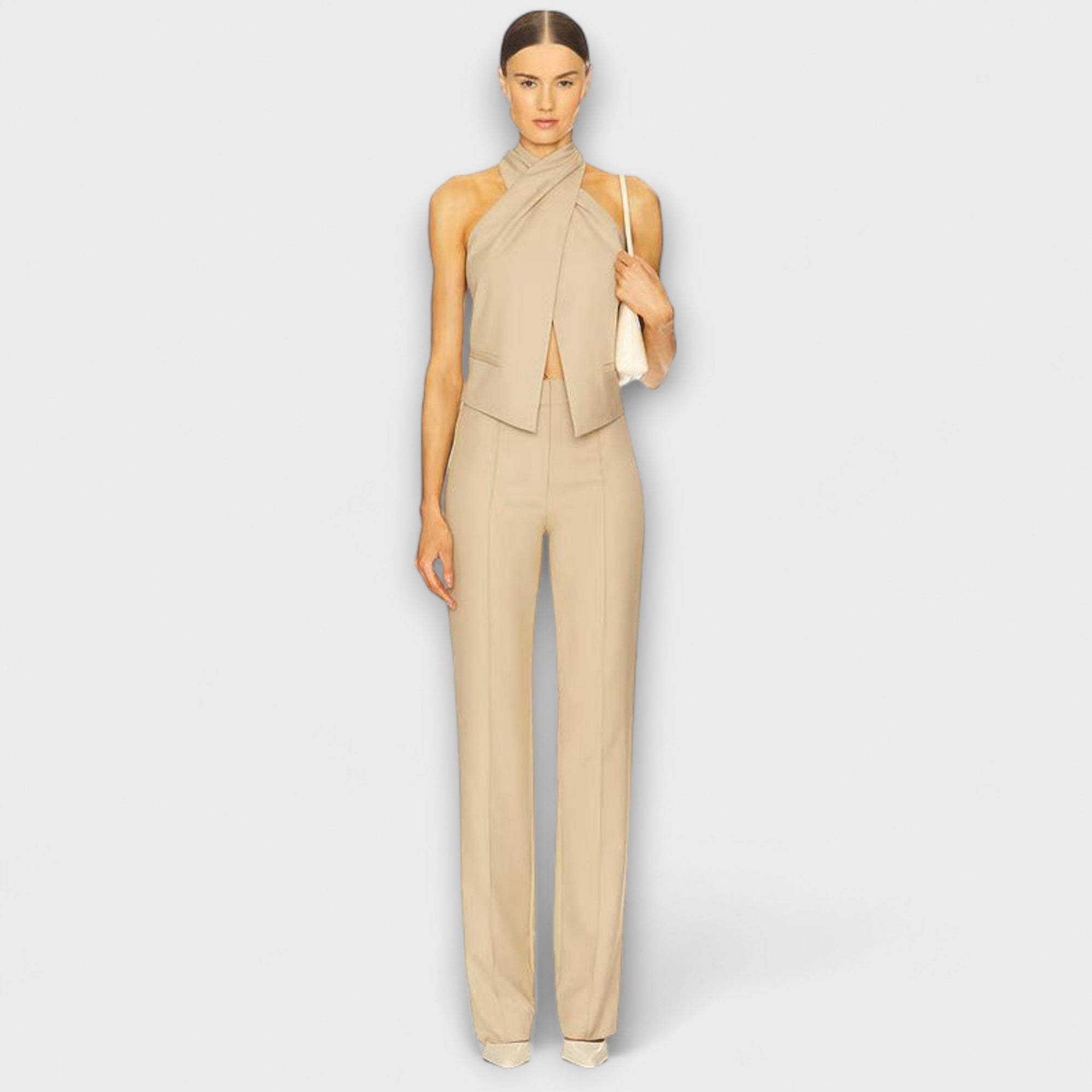 Lipanj - Crisscross Halter Neck Top